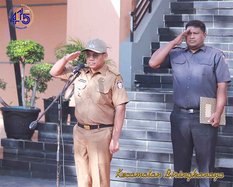 Gambar Upacara Pengibaran Bendera,  Camat Biringkanaya serukan optimalisasi dukungan Pegawai pada Lorong Wisata